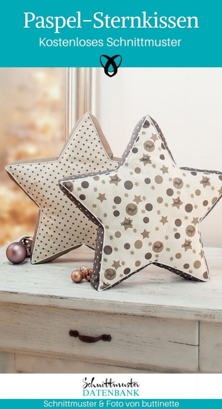 Paspel-Sternkissen - Kostenlose Schnittmuster Datenbank