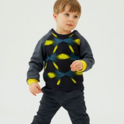 Sweater Kinder Pullover Raglanpullover Shirt Nähen für Kinder kostenlose Schnittmuster Gratis-Nähanleitung