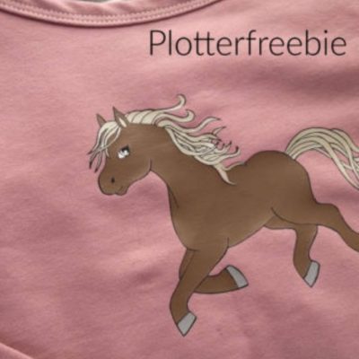 Plotterfreebie Pferd für Maedchen für Kinder Pferdelieber kostenlose Schnittmuster gratis naehanleitung
