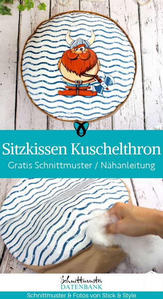 Sitzkissen Kuschelthron Panel Paneel kostenlose Schnittmuster Kinderzimmer Kuschelecke gratis naehanleitung