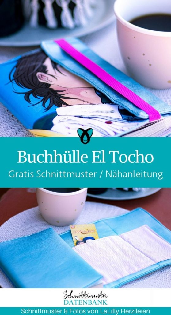Buchhuelle Schutzhuelle Buch Buecher Lesen Mappe kostenlose schnittmuster gratis naehanleitung