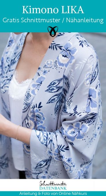 kimono mantel jacke damenbekleidung nachtwaesche morgenmantel kostenlose schnittmuster gratis naehanleitung