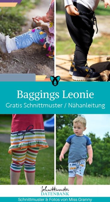 Baggings Leonie Kinderhose Babyhose Jerseyhose Haremshose Kinder Pumphose bequeme Leggins kostenlose Schnittmuster Gratis Naehanleitung