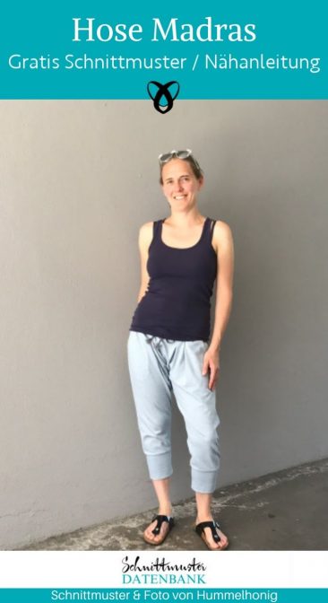 Damenhose Haremshose Jerseyhose fuer Damen Pumphose kostenlose Schnittmuster Gratis naehanleitung