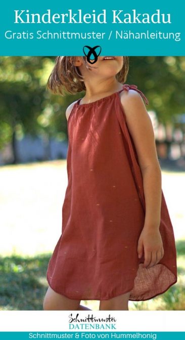 Kinderkleid Kakadu Sommerkleid luftig tunika traegerkleid baumwolle webware musselin kosenlose schnittmuster gratis naehanleitung