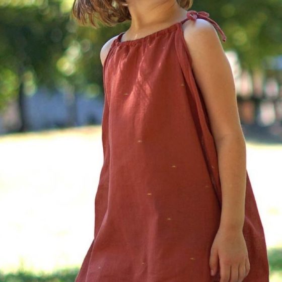 Kinderkleid Kakadu Sommerkleid luftig tunika traegerkleid baumwolle webware musselin kosenlose schnittmuster gratis naehanleitung