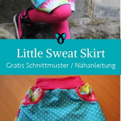 little sweat skirt jersey rock maedchen kinderrock sweat rock kostenlose schnittmuster gratis naehanleitung