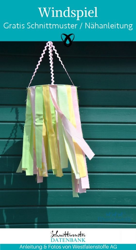 windspiel stoffreste naehen fuer den garten fuer zuhause kostenlose schnittmuster gratis naehanleitung