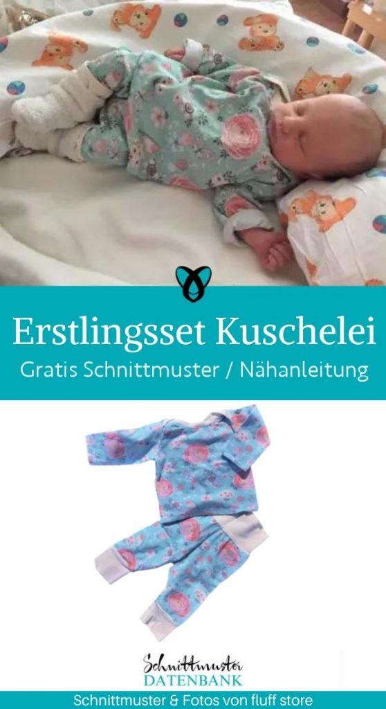 erstlingsset hose shirt baby erstausstattung geschenke zur geburt pumphose longsleeve kostenlose schnittmuster gratis naehanleitung