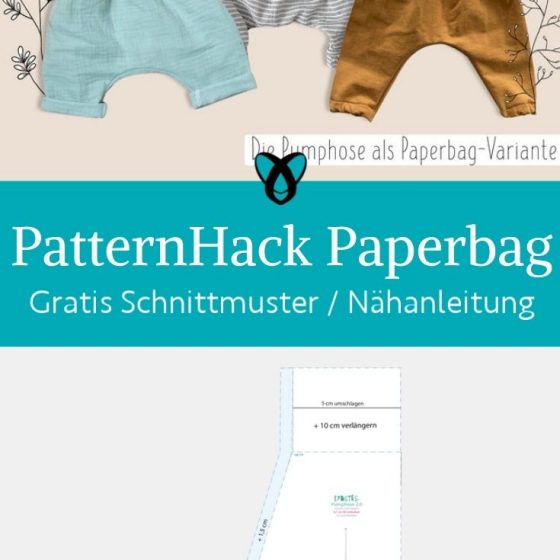 Patternhack paperbag hose kinder baby damen pumphose kostenlose schnittmuster gratis naehanleitung