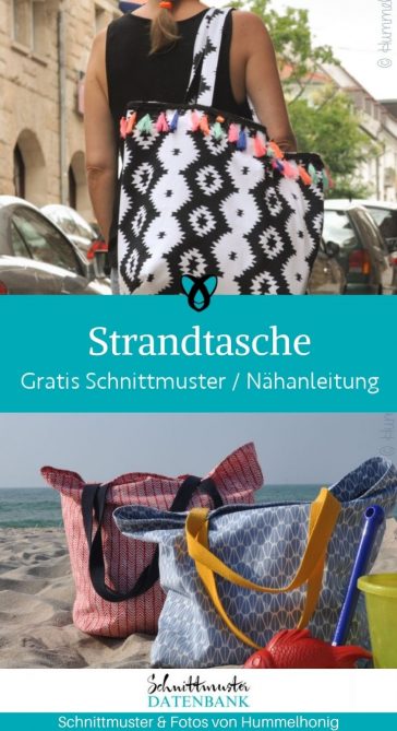 Strandtasche grosse Tasche reisetasche kostenlose schnittmuster gratis naehanleitung