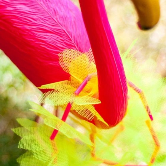 Hawaii Blumenkette dekoraktion urlaub strand aloha stoffblumen kostenlose schnittmuster gratis naehanleitung