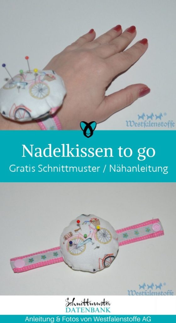 nadelkissen handgelenk to got stoffreste naehtools naehutensilien kostenlose schnittmuster gratis naehanleitung