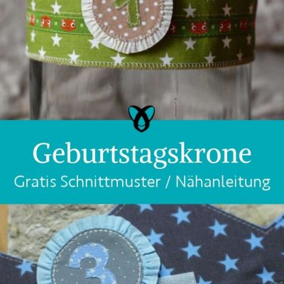 Geburtstagskrone aus stoff kindergeburtstag zahlenkrone kostenlose schnittmuster gratis naehanleitung