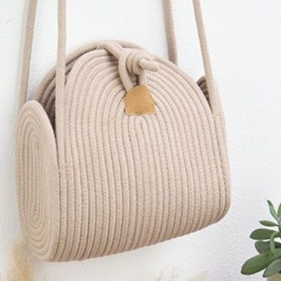 Rope Bowl Tasche handtasche aus seil strick naehen accessoire boho kostenlose schnittmuster gratis naehanleitung