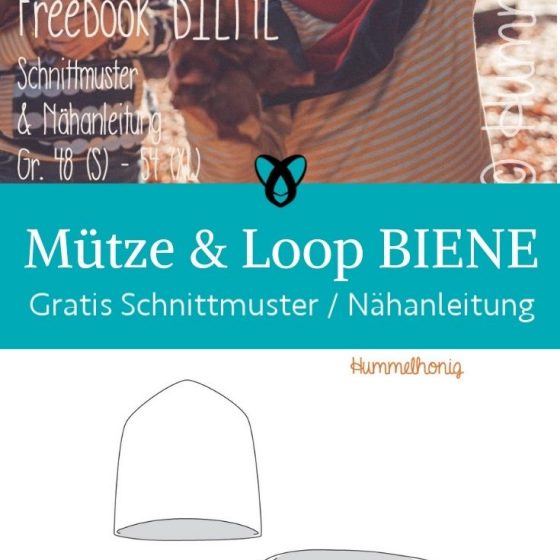 muetze loop biene freebook accessoires kinder herbst winter warme kleidung selber naehen kostenlose schnittmuster gratis naehanleitung