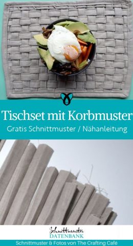 tischset korbmuster naehen fuer zuhause gedeckter tisch weben mit stoff kostenlose schnittmuster gratis naehanleitung