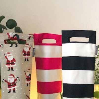 geschenktasche mit griff geschenkverpackung selber naehen nachhaltige verpackung kostenlose schnittmuster weihnachten geburtstag geschenk gratis naehanleitung