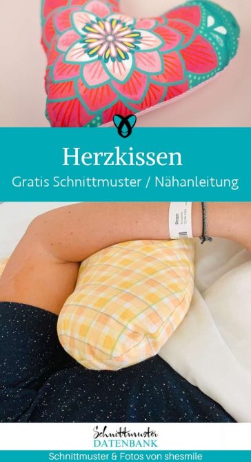 herzkissen armkissen kissen herzform brustkrebs initiative kostenlose schnittmuster gratis naehanleitung