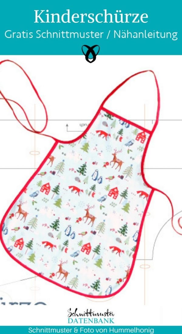 Einfache Kinderschürze - Kostenlose Schnittmuster Datenbank