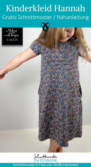 Kinderkleid hannah kleid maedchen kleidung naehen fuer kinder kurzarmkleid einfaches kleid kostenlose schnittmuster gratis naehanleitung
