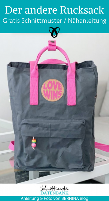 der andere rucksack backpack tasche praktisch kostenlose schnittmuster gratis naehanleitung