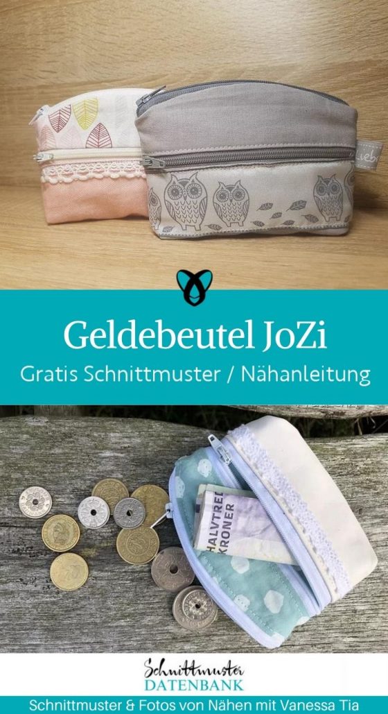Geldbeutel JoZi brieftasche portemonnaie kleines etui kostenlose schnittmuster gratis naehanleitung