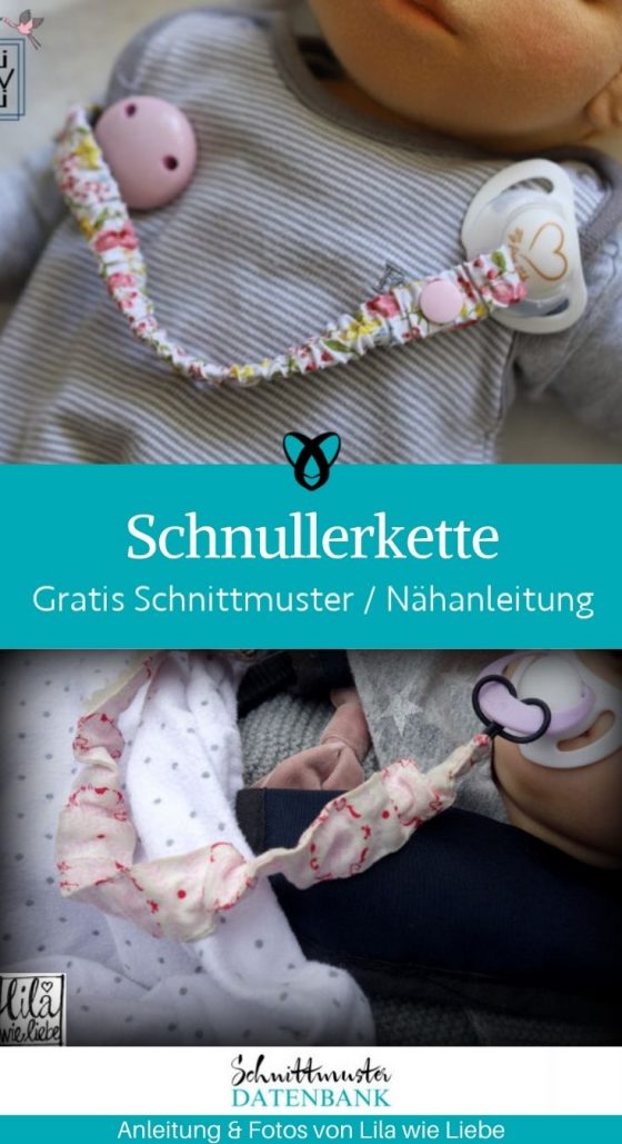 schnullerkette baby erstausstattung geschenke zur geburt schnuller didi kostenlose schnittmuster gratis naehanleitung