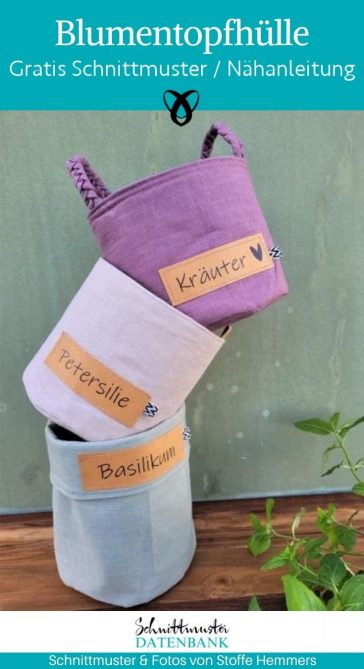 blumentopfhuelle kraeuter blumentopf wasserdicht pflanzen geschenk garten zuhause naehen fuer kostenlose schnittmuster gratis naehanleitung