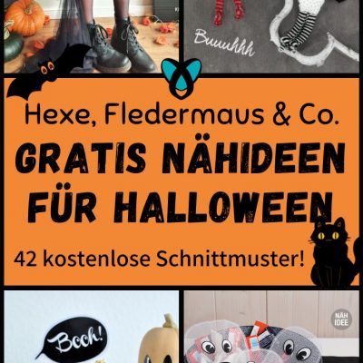 Halloween verkleidung kostuem tasche suesses saures halloween dekoration monster hexe fledermaus gespenst kostenlose schnittmuster gratis naehanleitung