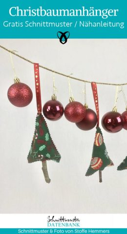 christbaumanhaenger weihnachtsbaumanhaenger weihnachten schmuecken dekoration kostenlose schnittmuster gratis naehanleitung