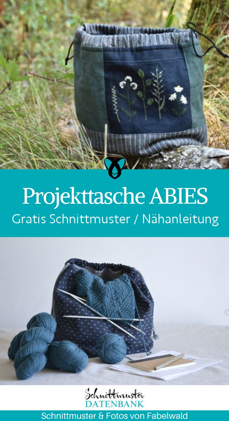 projekttasche ABIES haekelzeug haekeln stricken strickzeug tasche kostenlose schnittmuster gratis naehanleitung
