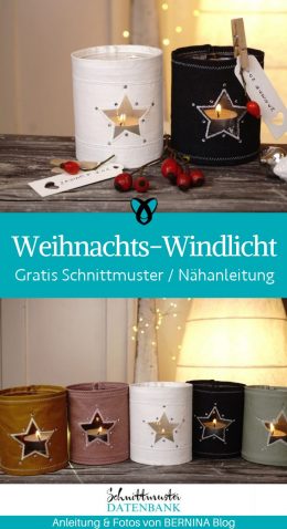 weihnachts windlicht weihnachten dekoration geschenk advent kerze stimmung kostenlose schnittmuster gratis naehanleitung