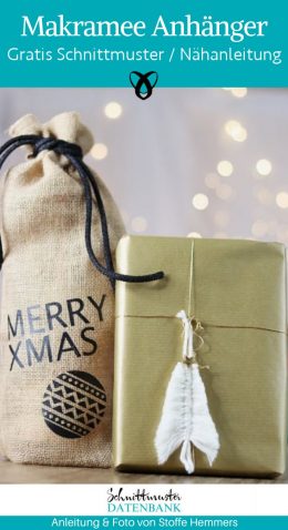 makramee anhaenger tannenbaum weihnachten dekoration geschenkanhaenger christbaumschmuck kostenlose schnittmuster gratis naehanleitung