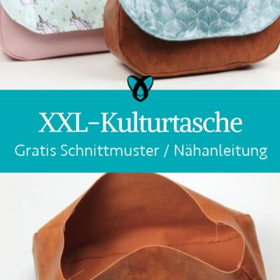 XXL Kulturtasche kulturbeutel verreisen kosmetiktasche kosmetiketui auf reisen koffer packen kostenlose schnittmuster gratis naehanleitung