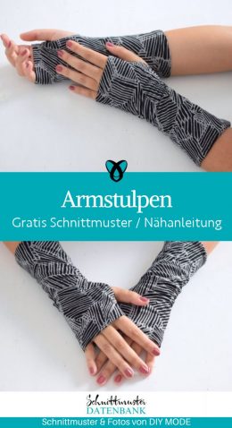 armstulpen pulswaermer fingerlose handschuhe damen accessoires kostenlose schnittmuster gratis naehanleitung