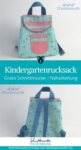 kindergartenrucksack kindergartentasche rucksack kinder accessoires kostenlose schnittmuster gratis naehanleitung