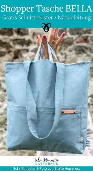 Shopper Tasche Bella handtasche accessoires frauen kostenlose schnittmuster gratis naehanleitung