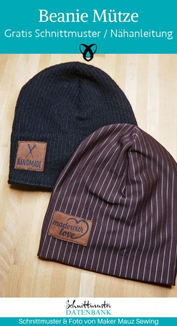beanie muetze kopfbedeckung accessoires kostenlose schnittmuster gratis naehanleitung