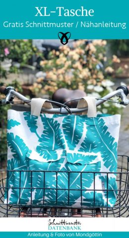 XL-Tasche strandtasche einkaufstasche shopper accessoires kostenlose schnittmuster gratis naehanleitung