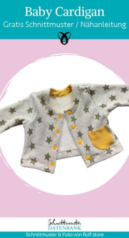 baby cardigan jerseyjacke erstausstattung baby geschenke zur geburt naehen kostenlose schnittmuster gratis naehanleitung