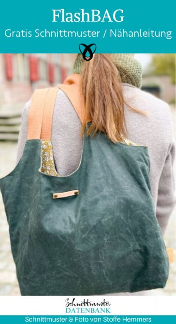 flashbag handtasche shopper damentasche shoppingbag kostenlose schnittmuster gratis naehanleitung