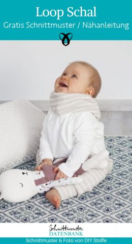loop schal babys baby kinder kind kleinkind einfache naehprojekte kostenlose schnittmuster gratis naehanleitung