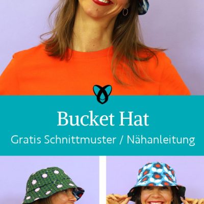 Bucket Hat Fischerhut Frauen Damen Erwachsene naehen kostenloses schnittmuster gratis download naehidee