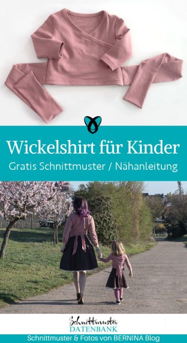 Wickelshirt kinder shirt zum wickeln naehen kostenloses schnittmuster gratis Freebook naehidee