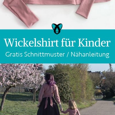 Wickelshirt kinder shirt zum wickeln naehen kostenloses schnittmuster gratis Freebook naehidee