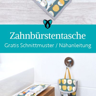 Zahnbuerstentasche naehen kostenloses schnittmuster gratis Freebook naehidee