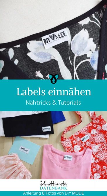 Labels einnaehen arten anleitung tutorial