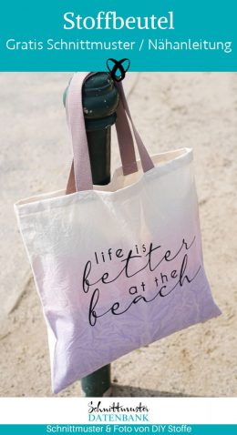Stoffbeutel Beutel Tasche naehen kostenloses schnittmuster gratis download naehidee