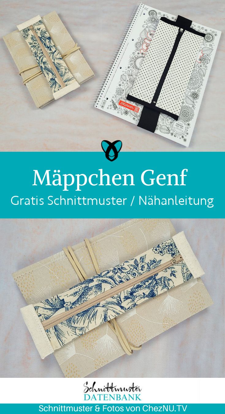 Maeppchen Stiftetasche Block Notizheft naehen kostenloses schnittmuster gratis Freebook naehidee naehanleitung